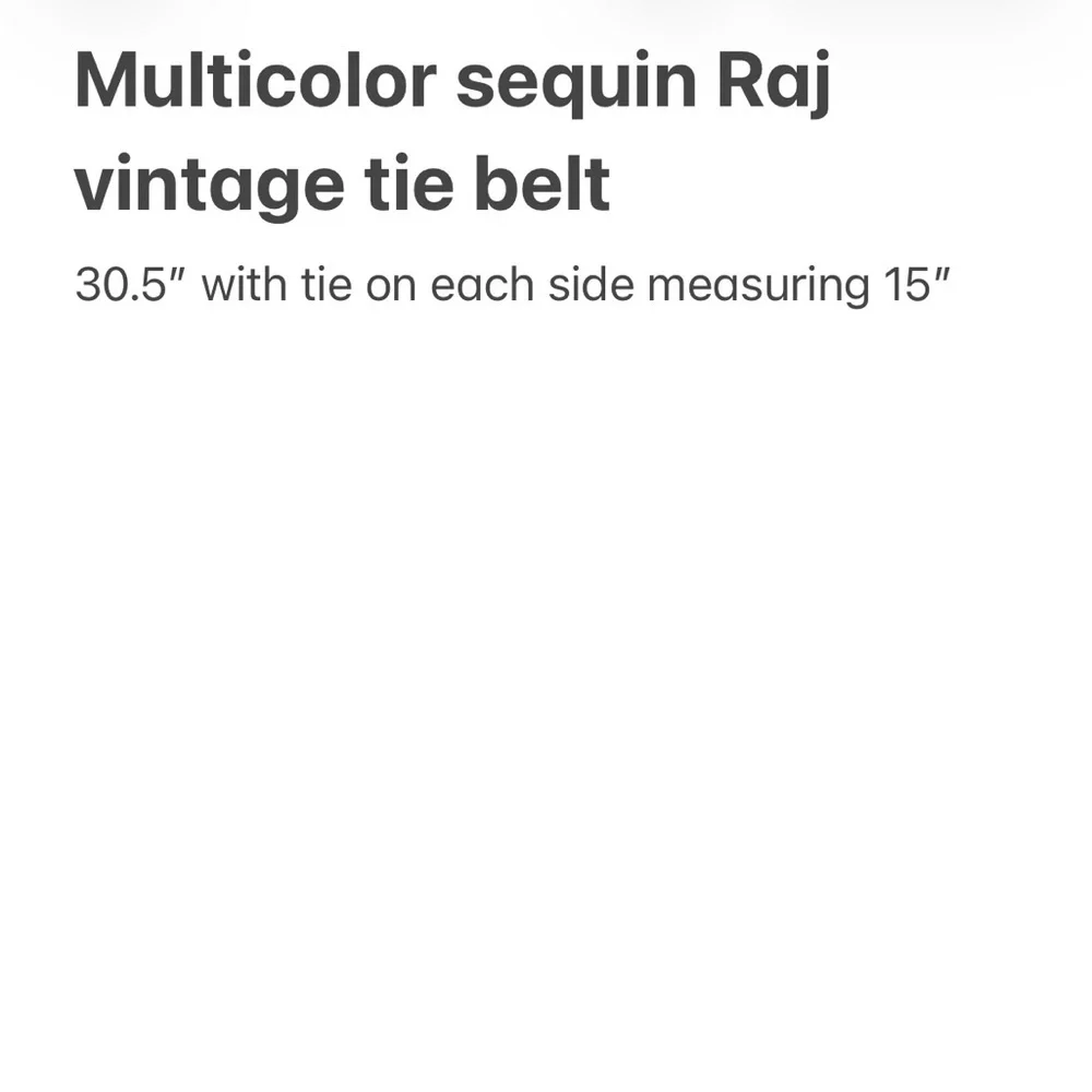 Vintage Raj Multicolor Sequin Tie Belt Deadstock new in package Festival Boho